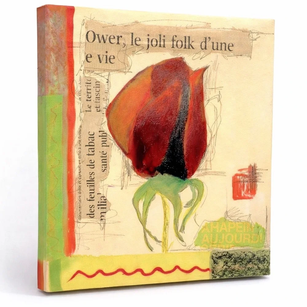 Z Gallerie “Floral Le Joli” Canvas Print – 14” x 14” – Ready to Hang